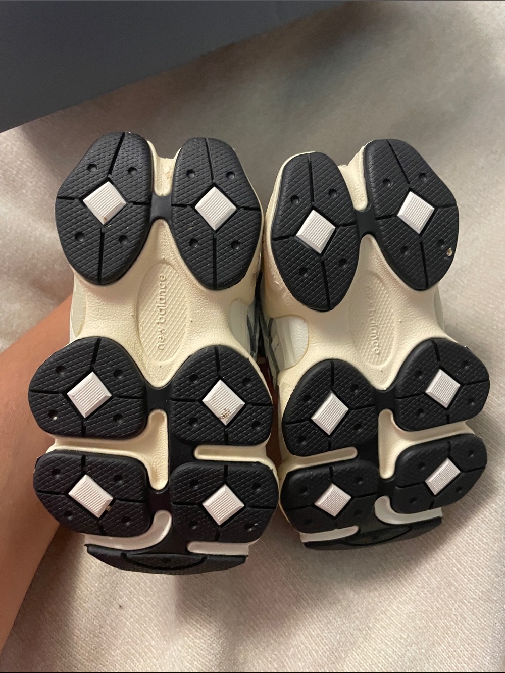 New Balance Kids White and Gray Mesh Sneakers - Picture 3 of 5